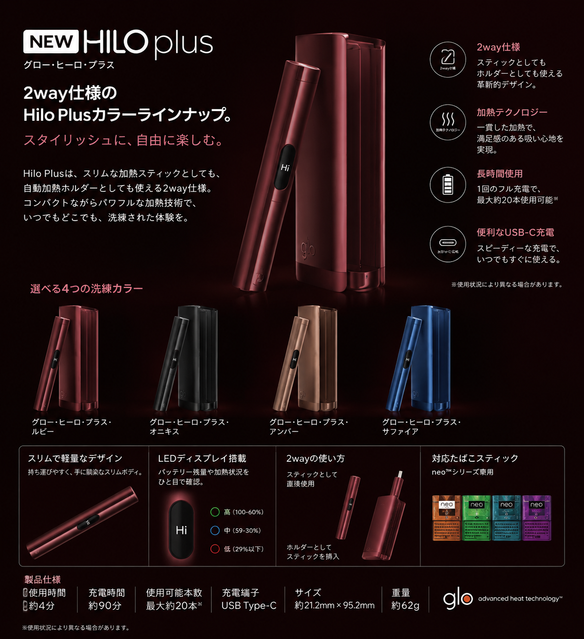 GLO HILO Plus主機 GLO加熱煙主機 適用TEREA煙彈